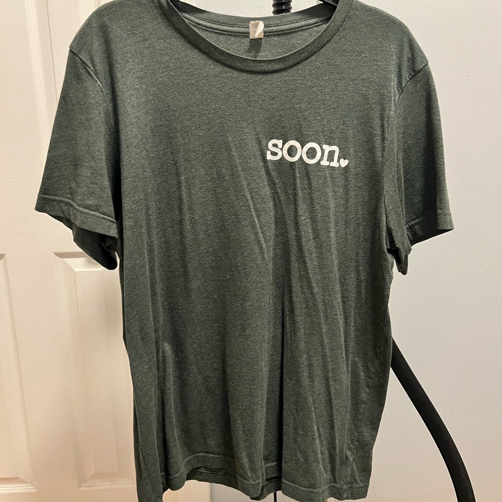 Bella Canvas Dark Green Short Sleeve Tee - “Soon” Infertility Awareness